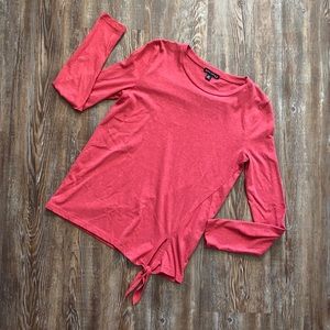 J. Crew Mercantile Long Sleeve Bow Tie Detail Top